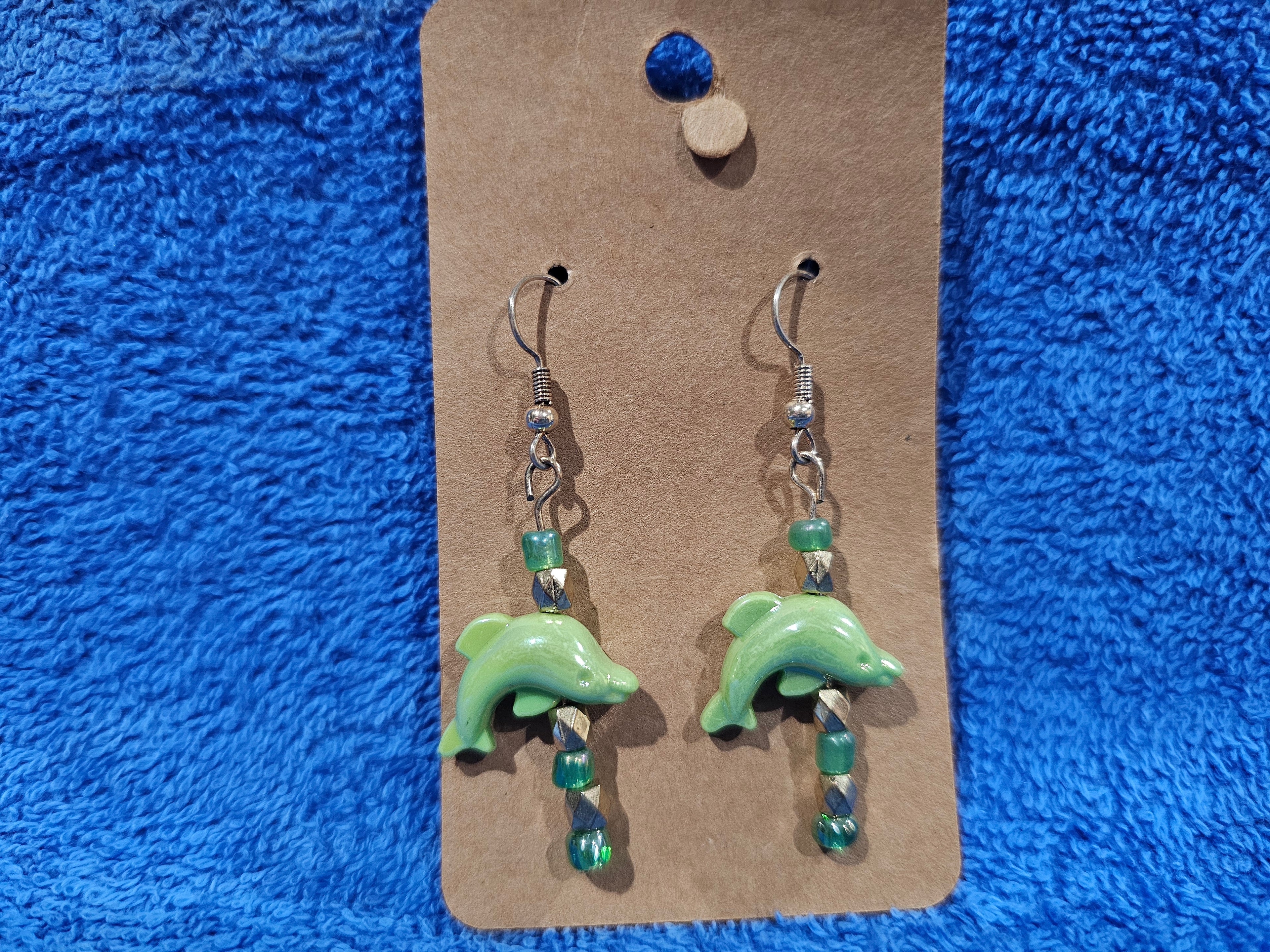 Dolphin Beaded Earrings